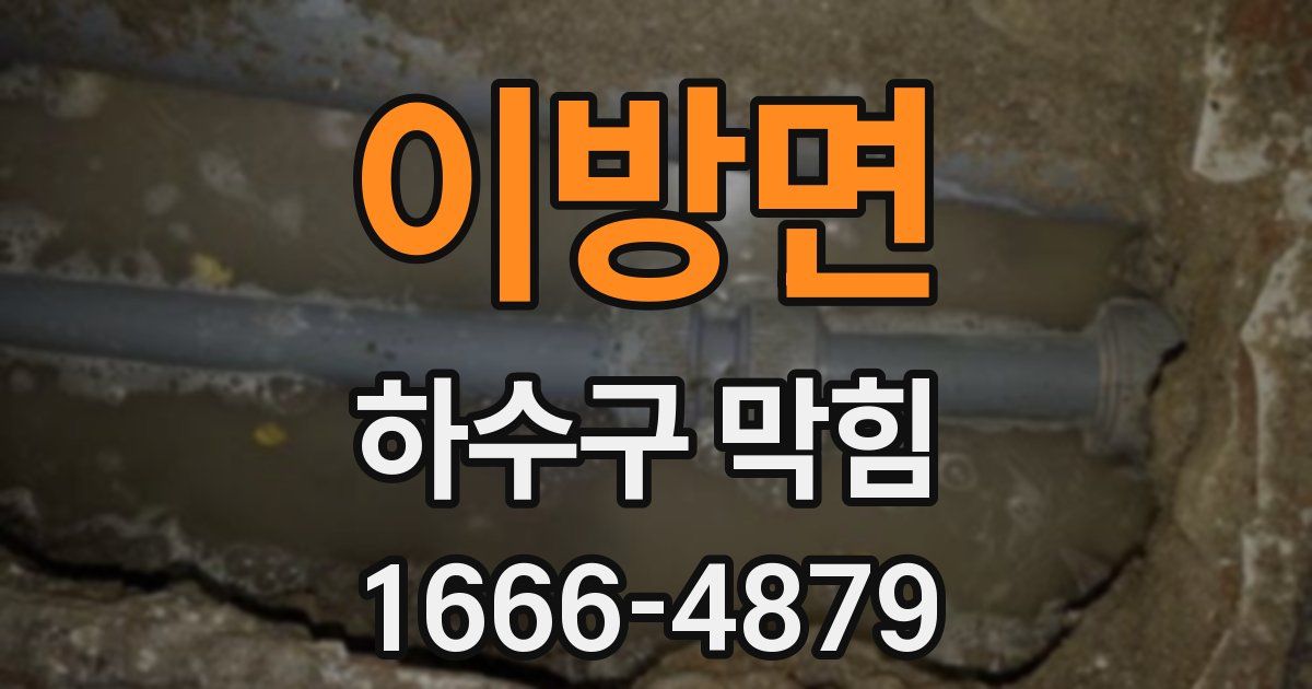 이방면 하수구 막힘