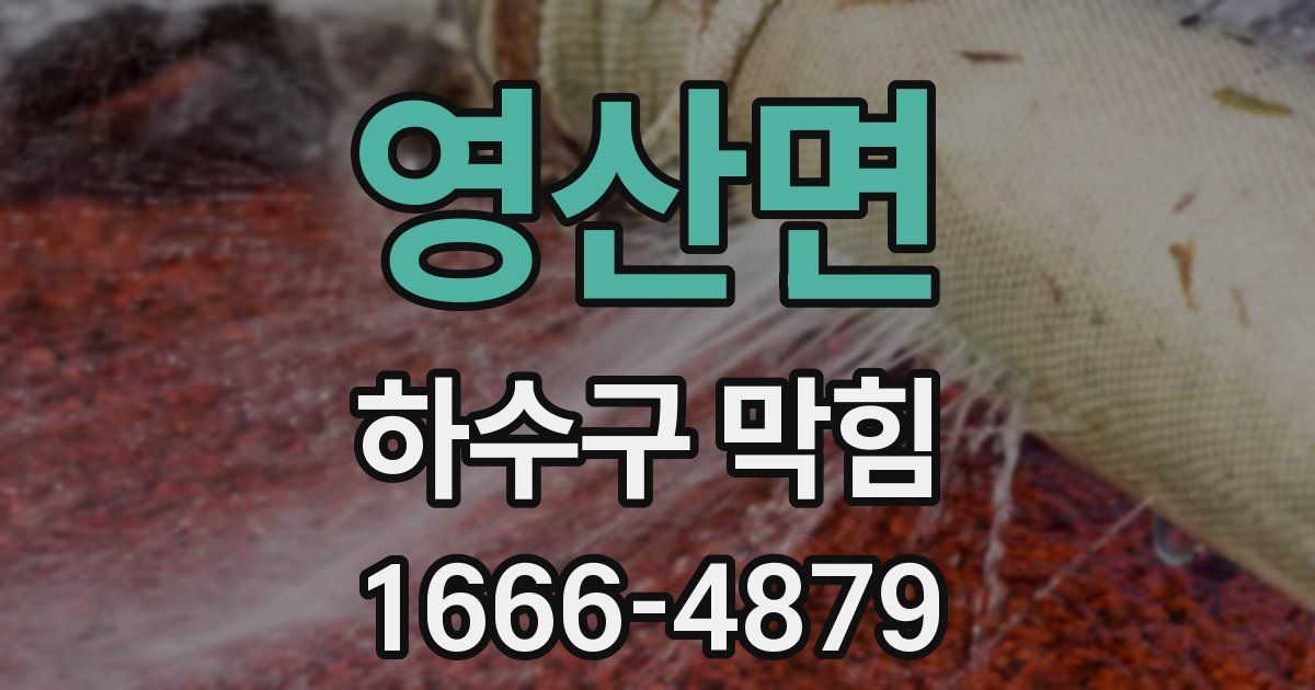 영산면 하수구 막힘