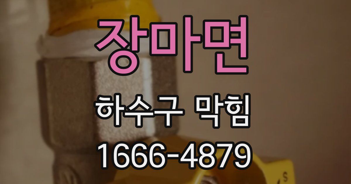 장마면 하수구 막힘