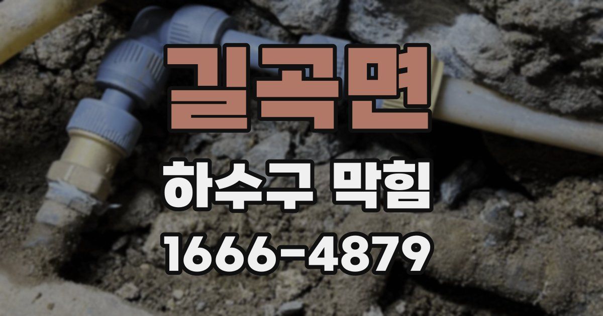 길곡면 하수구 막힘