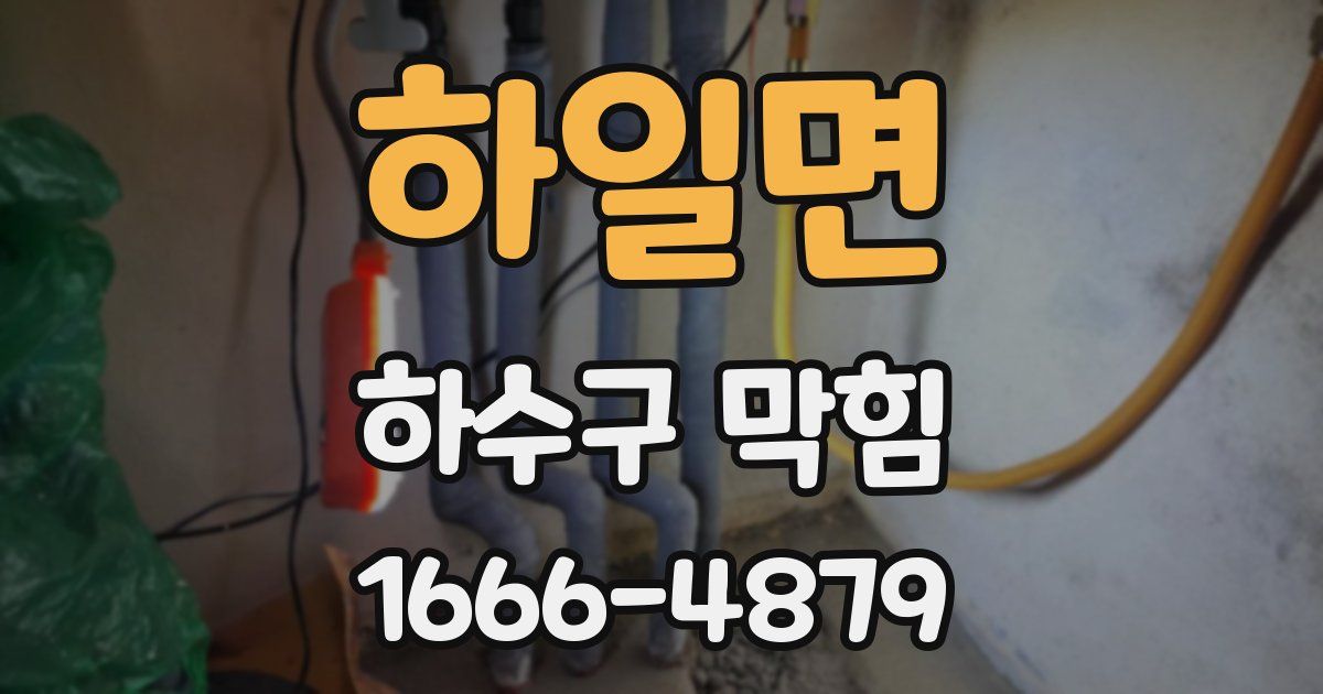 하일면 하수구 막힘