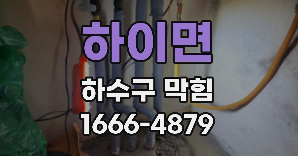 하이면 하수구 막힘