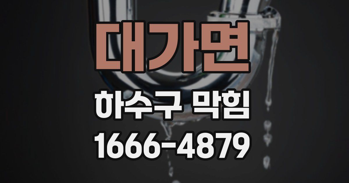 대가면 하수구 막힘