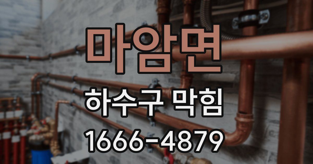 마암면 하수구 막힘