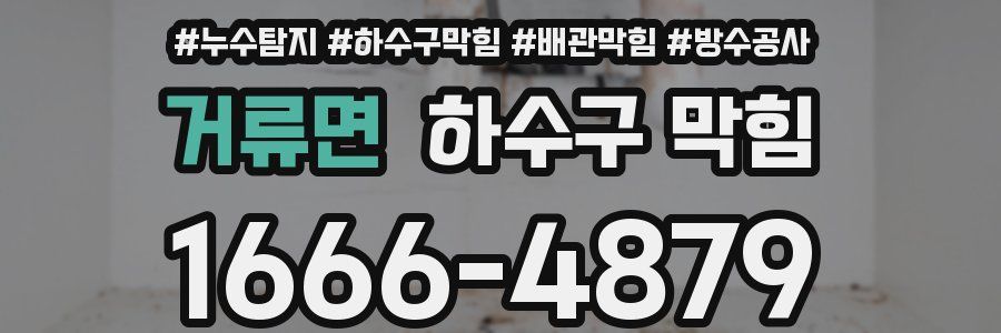 거류면 하수구 막힘