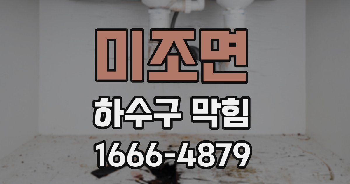 미조면 하수구 막힘