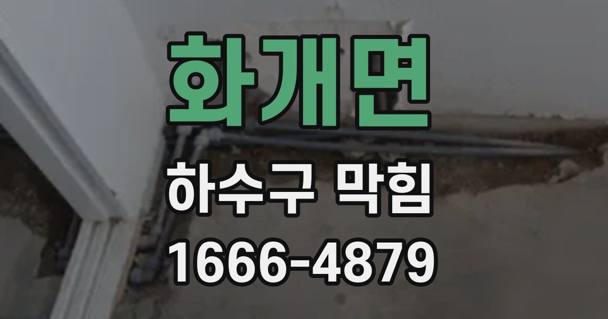 화개면 하수구 막힘
