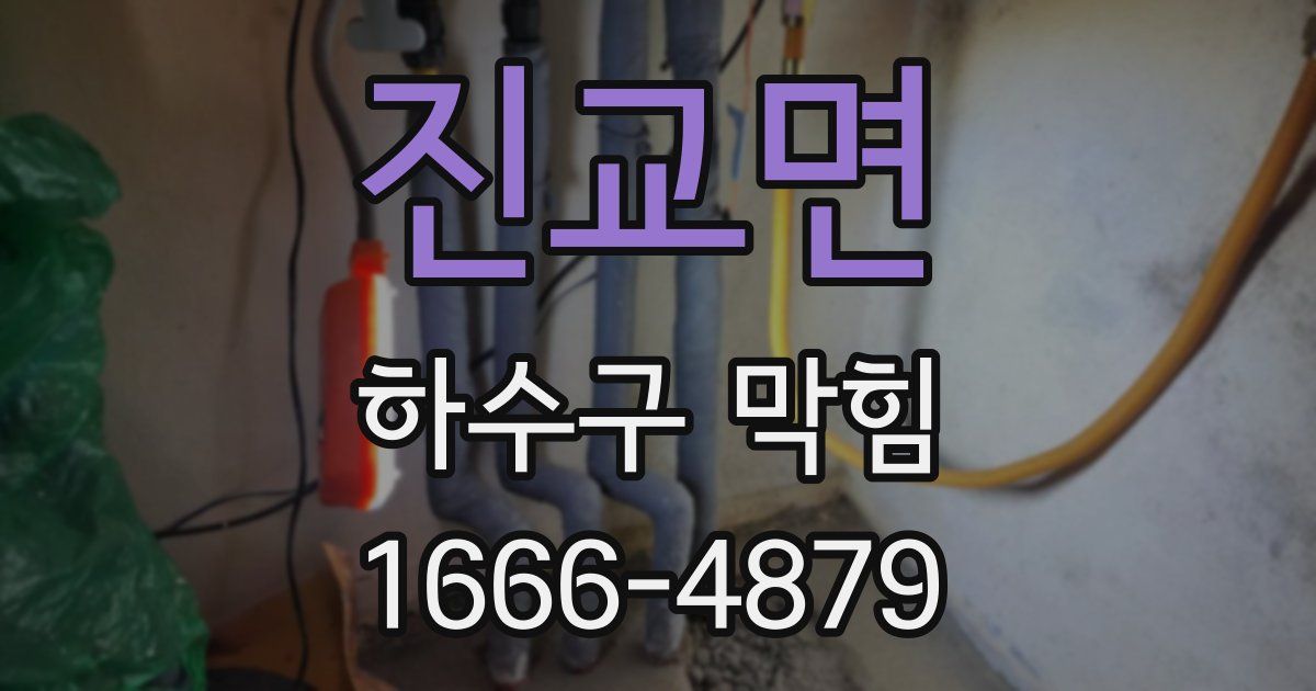 진교면 하수구 막힘
