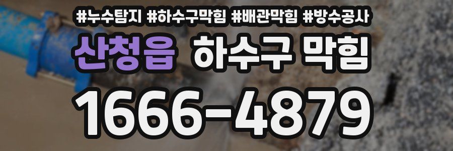 산청읍 하수구 막힘