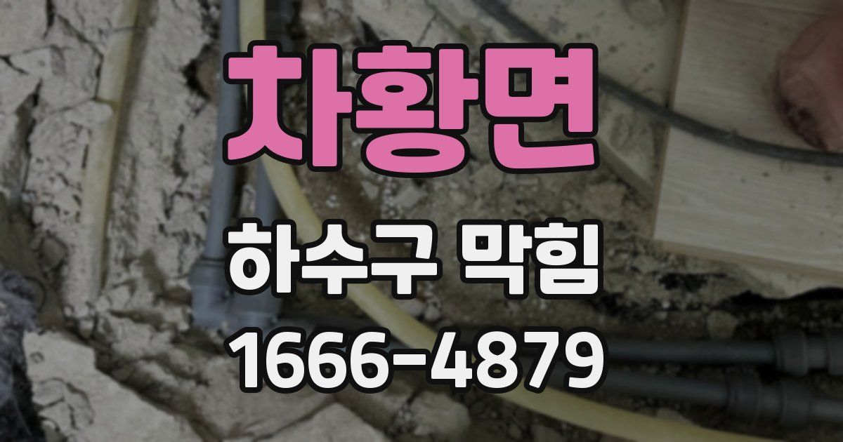 차황면 하수구 막힘