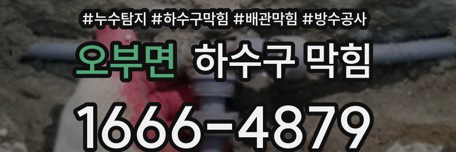 오부면 하수구 막힘