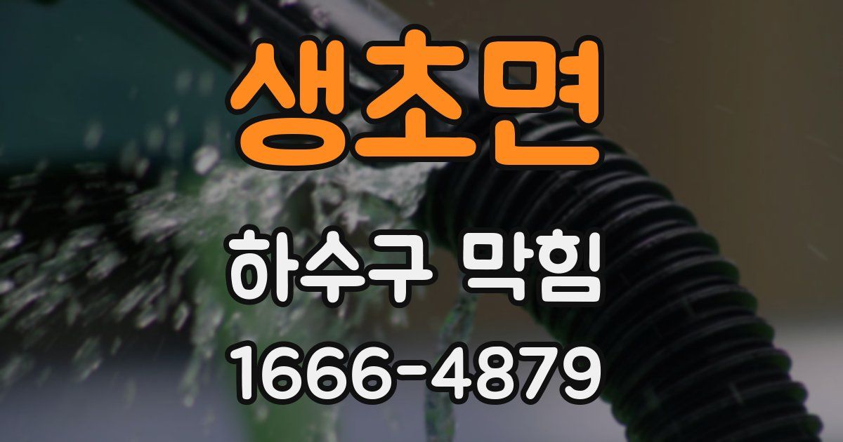 생초면 하수구 막힘