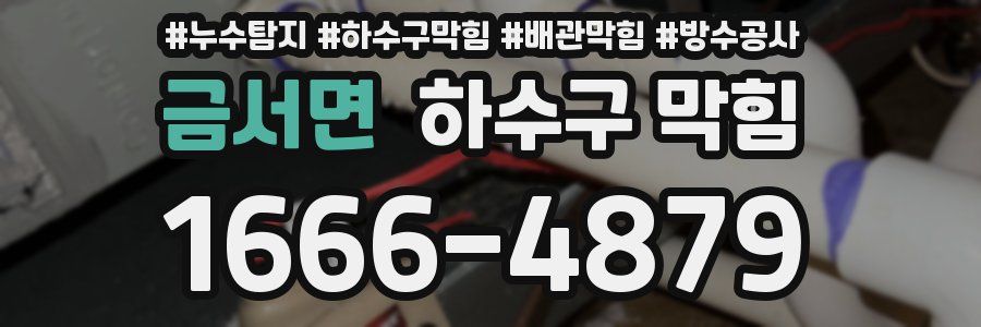 금서면 하수구 막힘