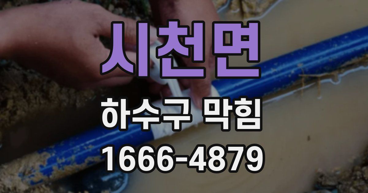 시천면 하수구 막힘