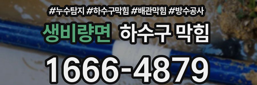 생비량면 하수구 막힘