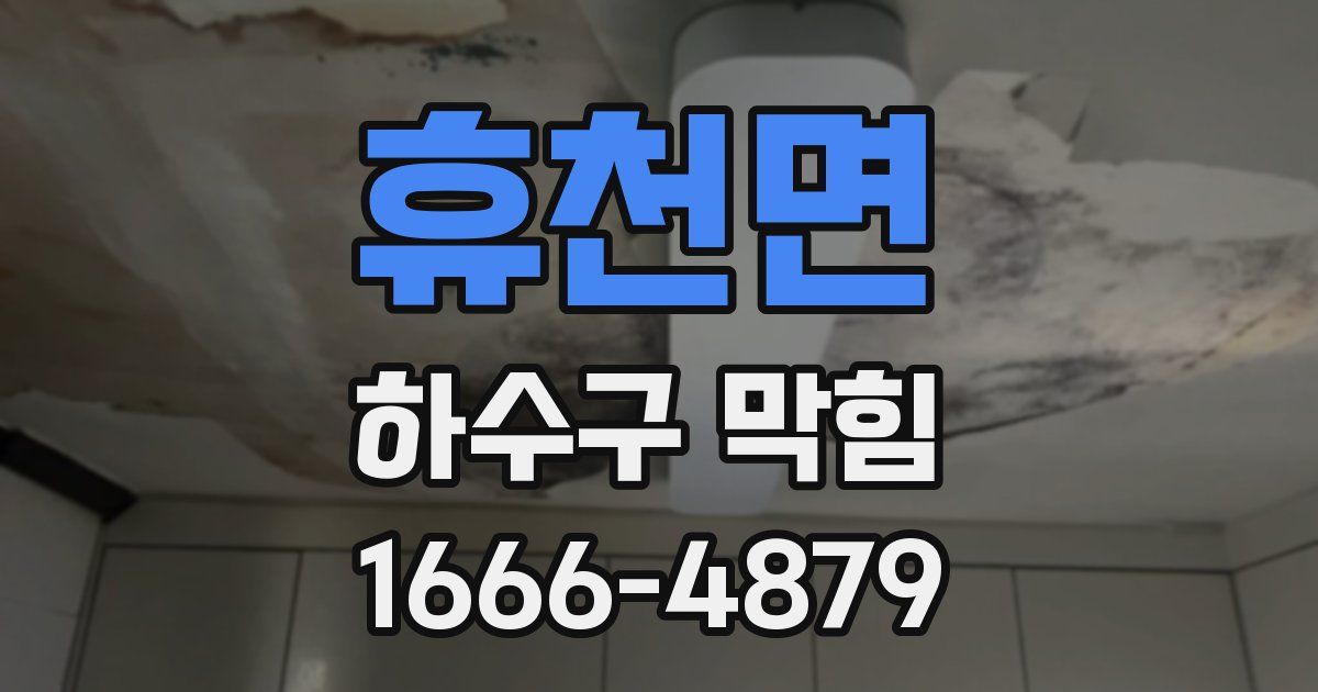 휴천면 하수구 막힘