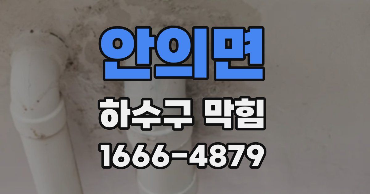 안의면 하수구 막힘