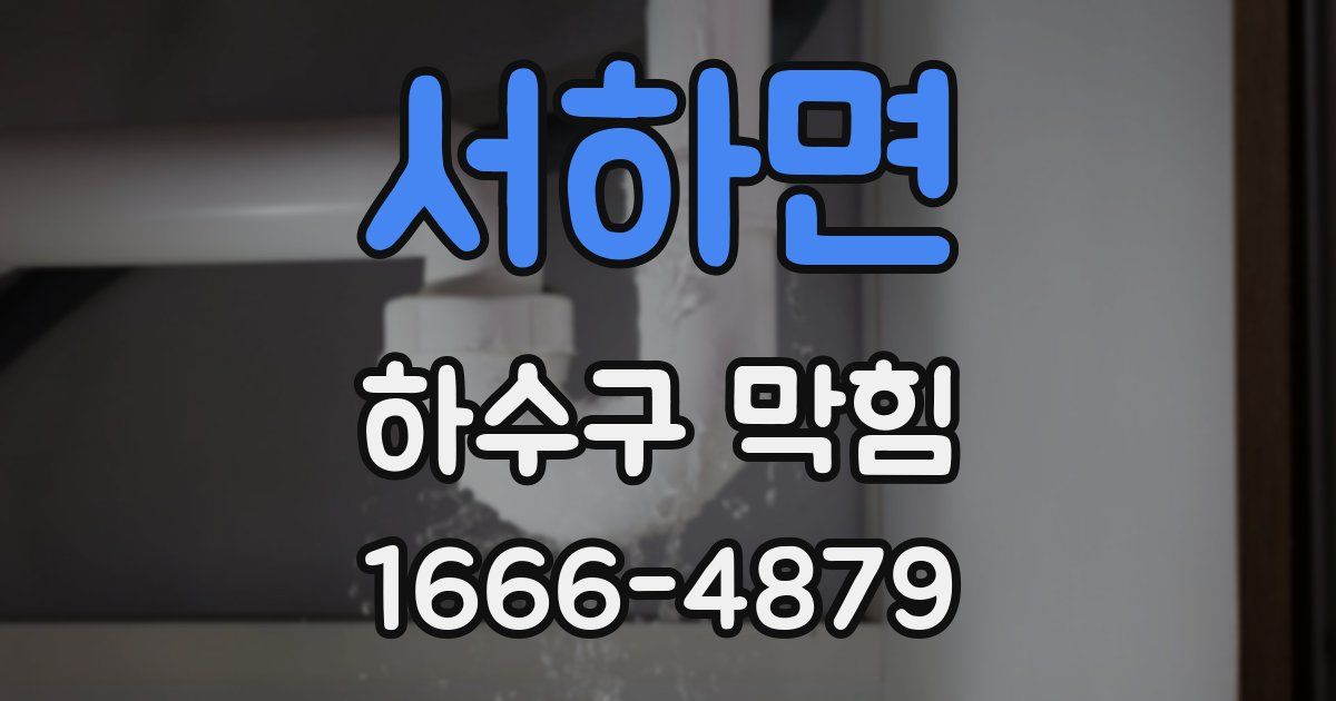 서하면 하수구 막힘