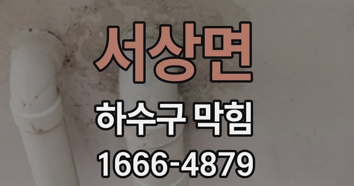 서상면 하수구 막힘