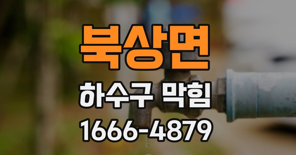 북상면 하수구 막힘