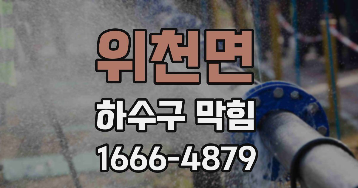 위천면 하수구 막힘