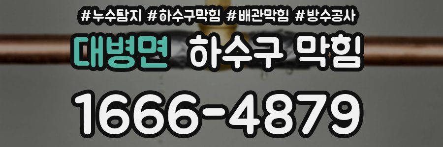대병면 하수구 막힘