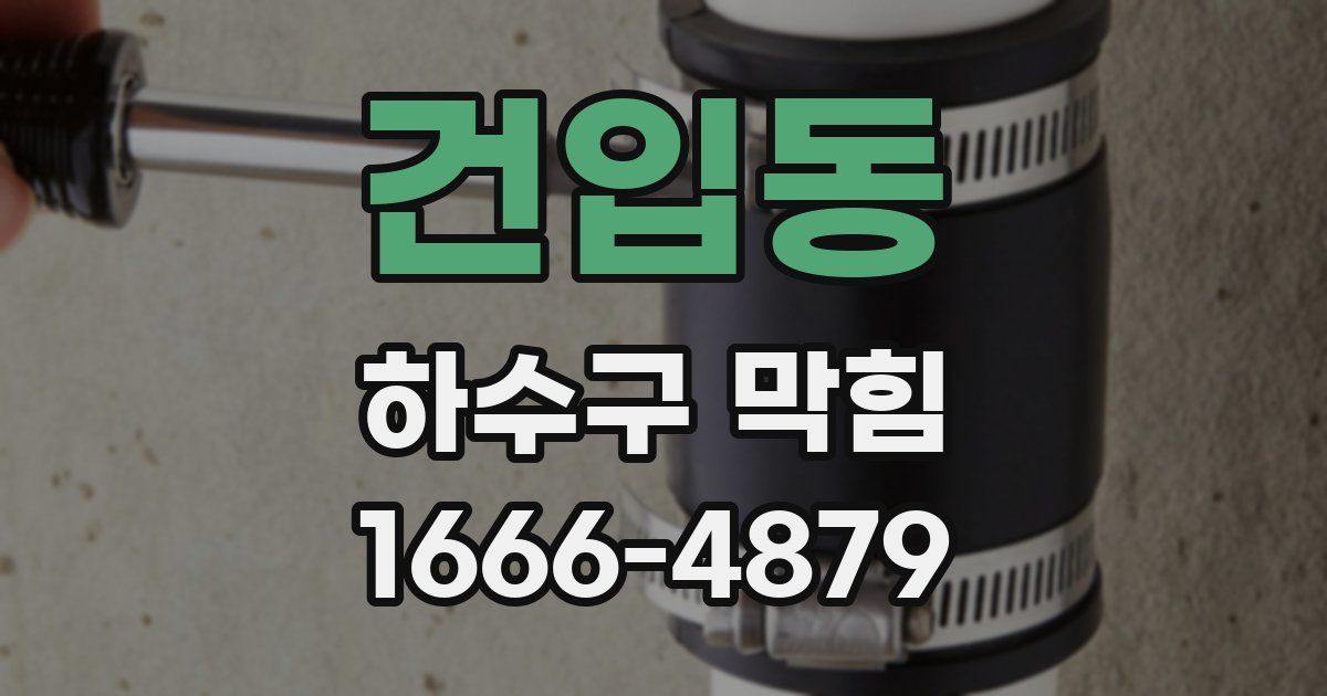 건입동 하수구 막힘