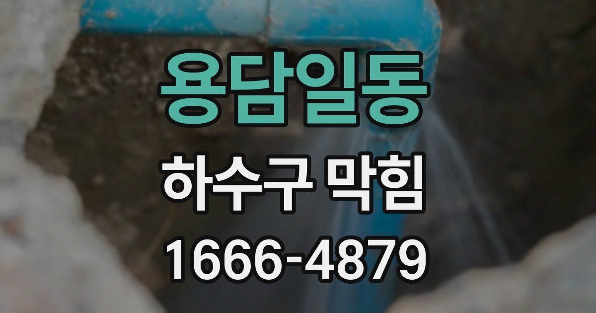 용담일동 하수구 막힘