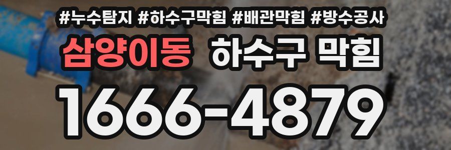 삼양이동 하수구 막힘
