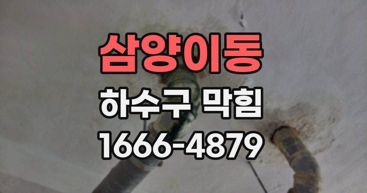 삼양이동 하수구 막힘