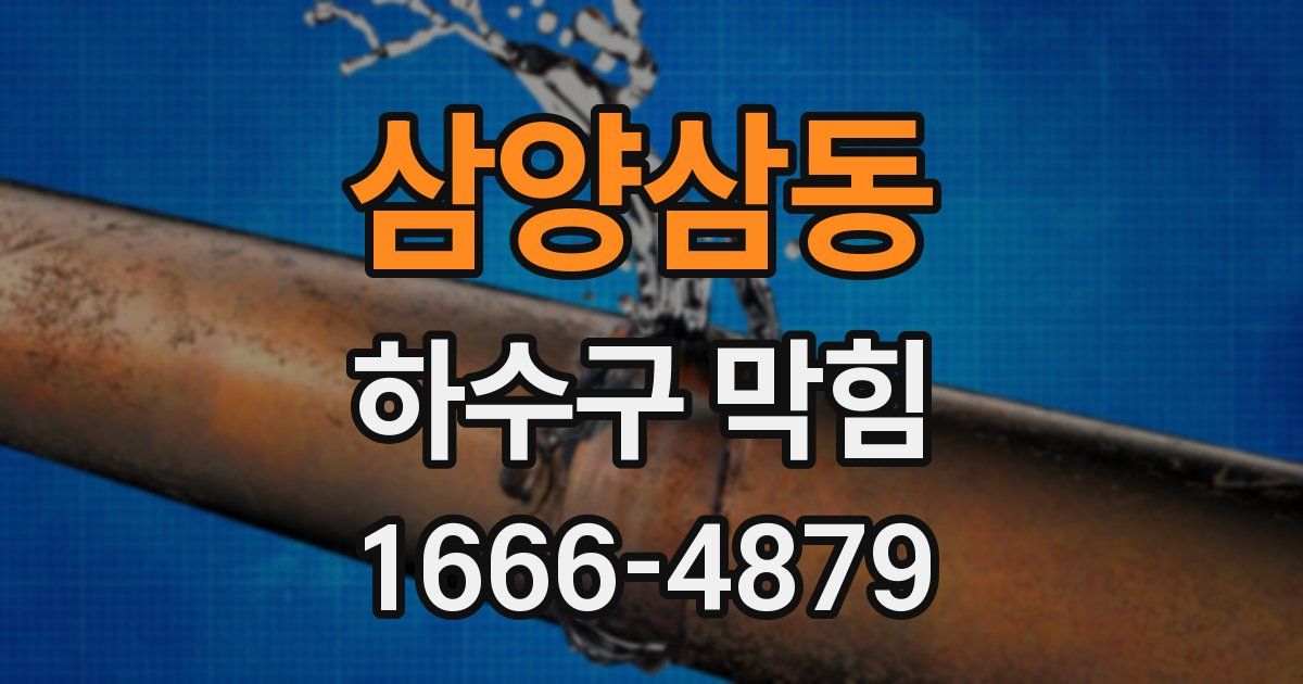 삼양삼동 하수구 막힘