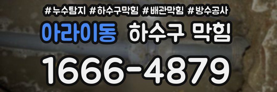 아라이동 하수구 막힘