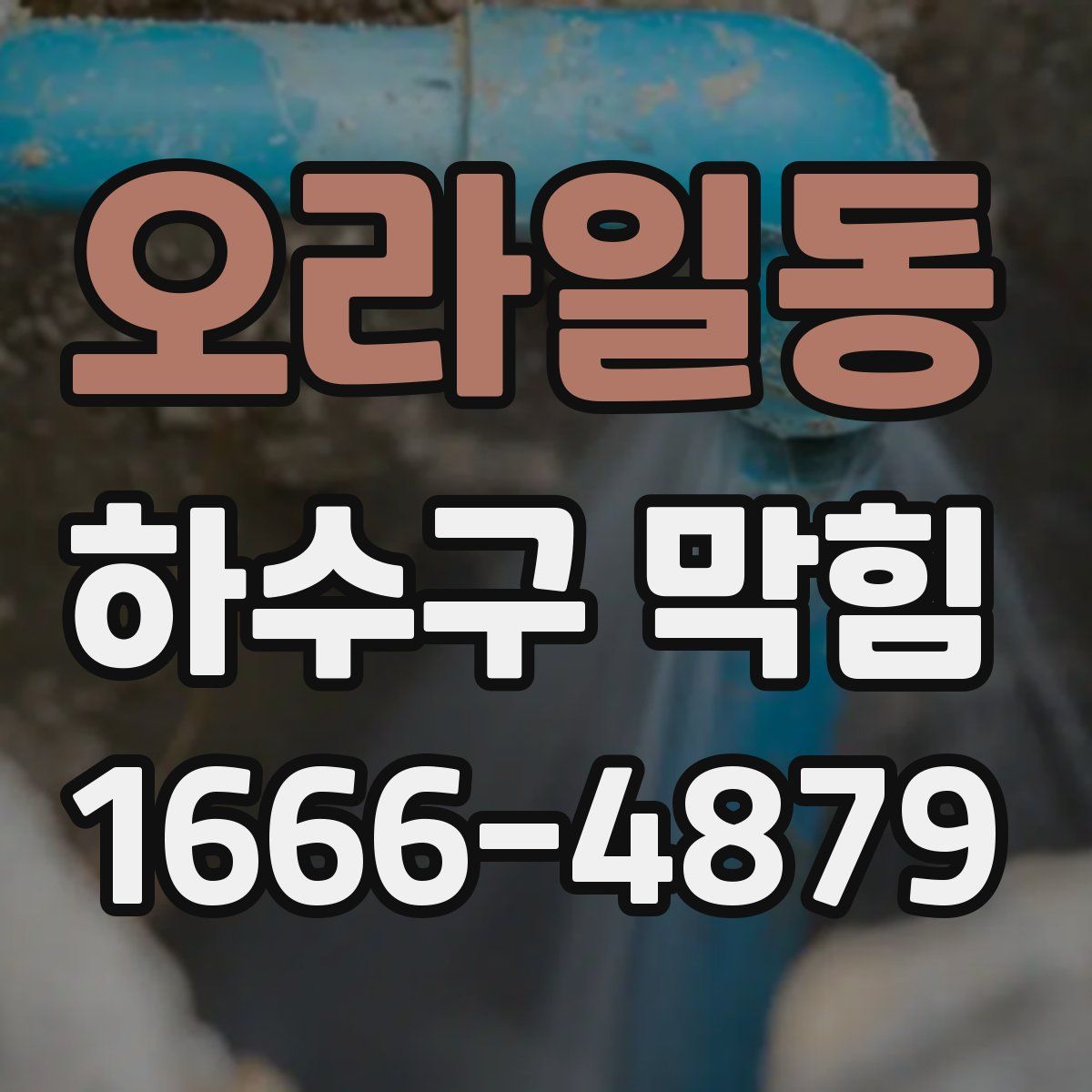 오라일동 하수구 막힘
