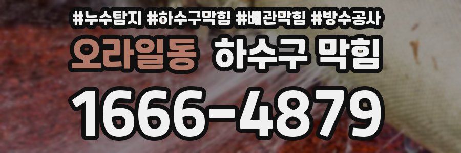 오라일동 하수구 막힘