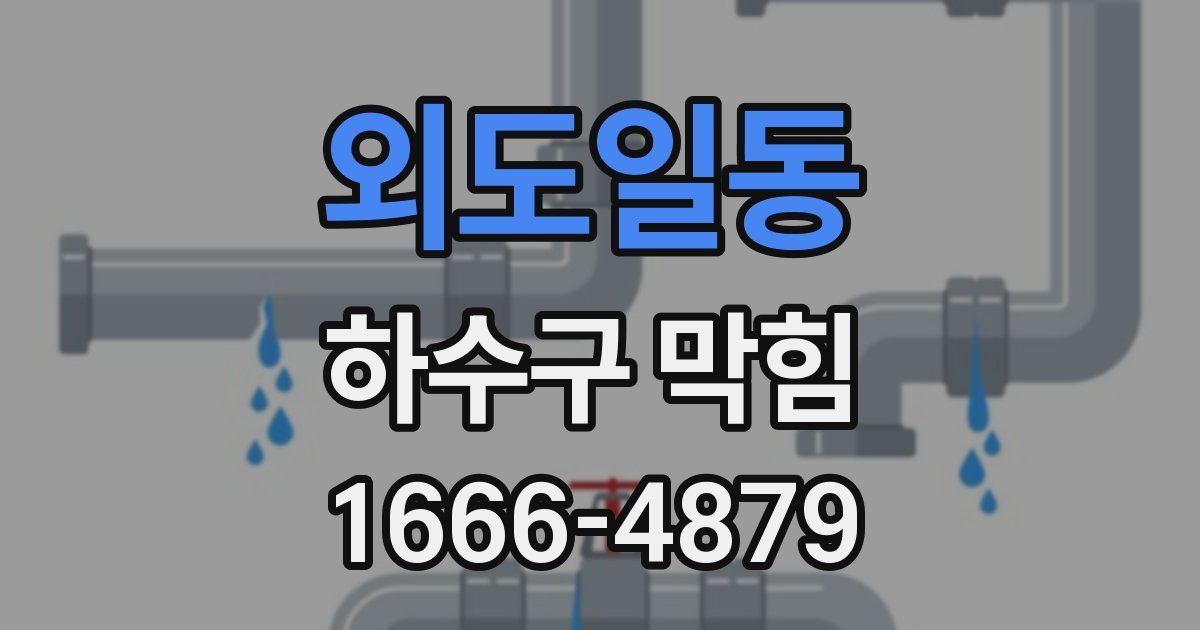 외도일동 하수구 막힘