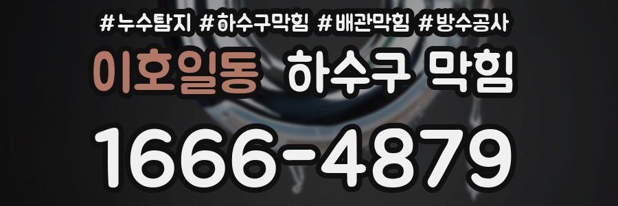 이호일동 하수구 막힘