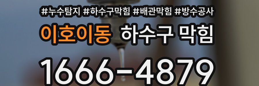 이호이동 하수구 막힘