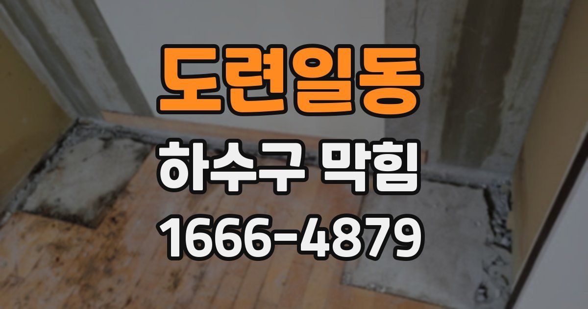도련일동 하수구 막힘