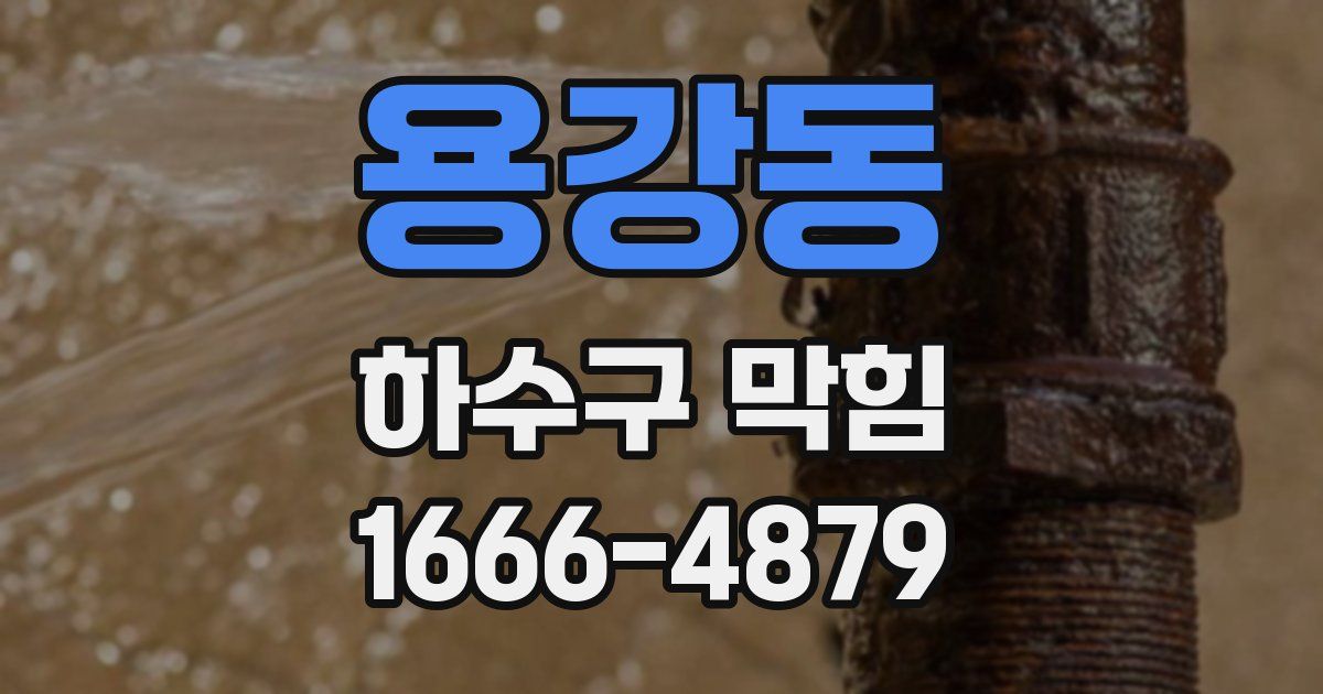 용강동 하수구 막힘