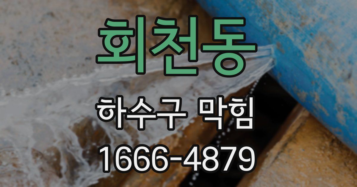 회천동 하수구 막힘