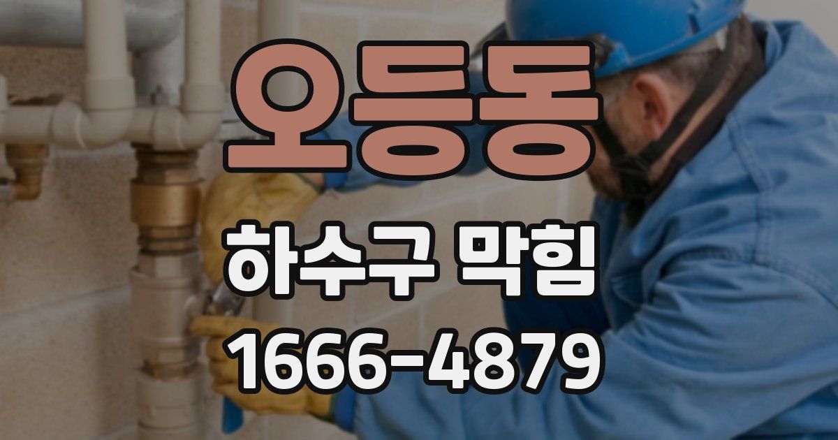 오등동 하수구 막힘