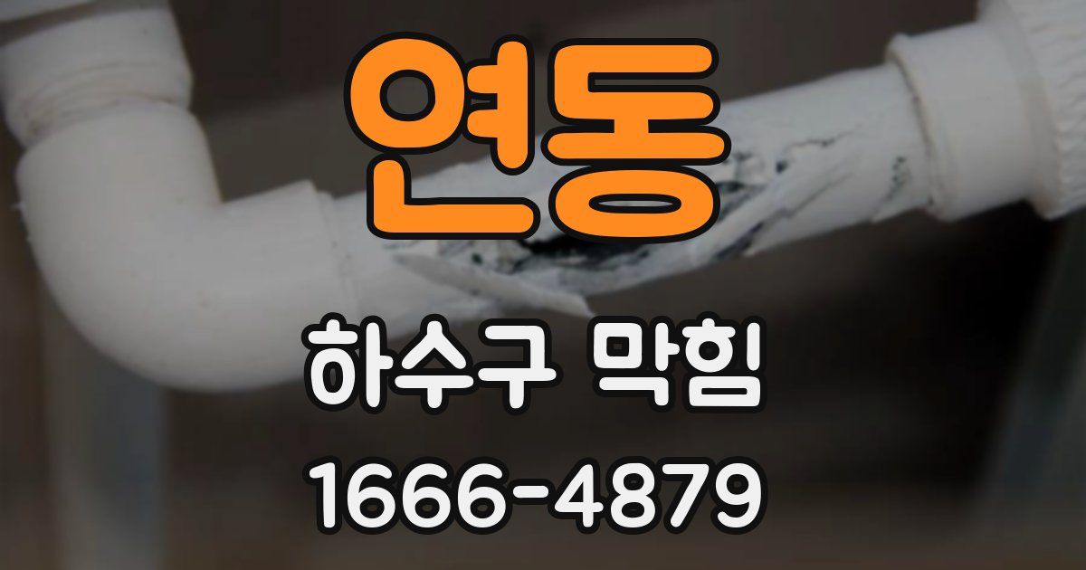 연동 하수구 막힘