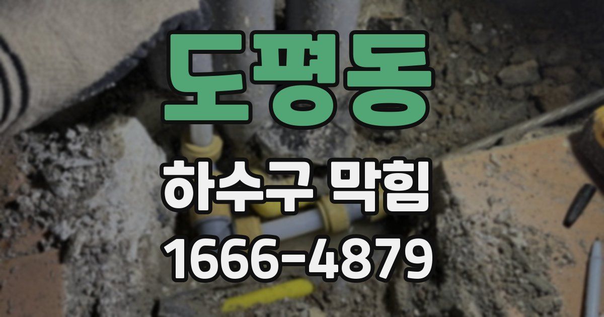 도평동 하수구 막힘