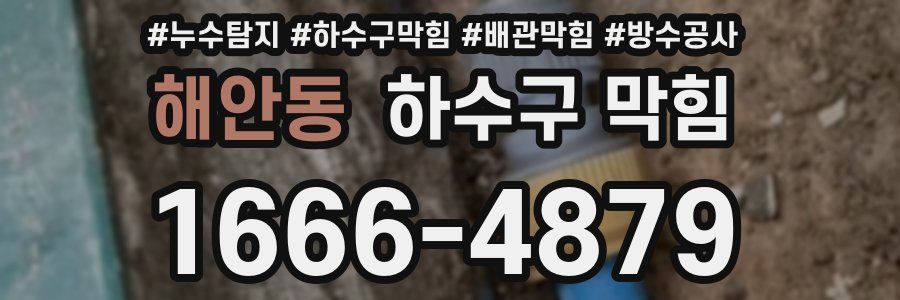 해안동 하수구 막힘