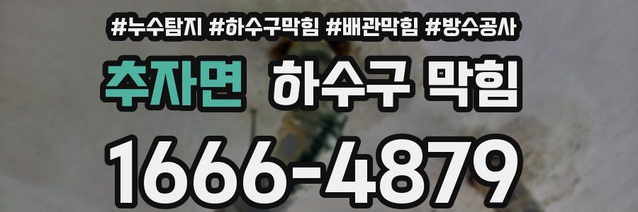 추자면 하수구 막힘