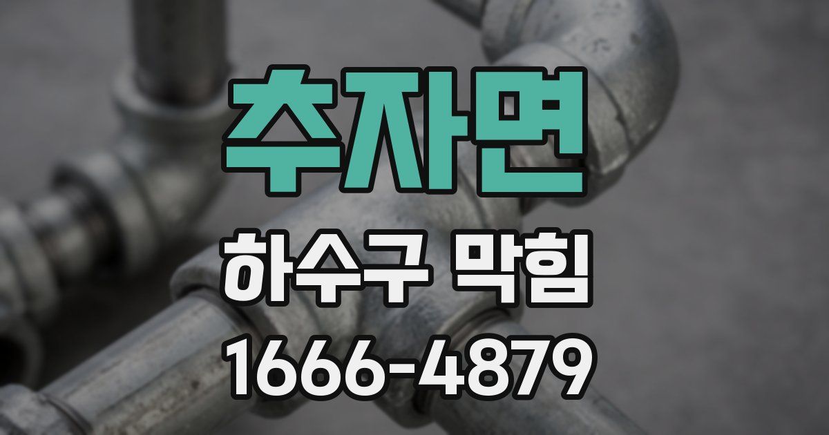 추자면 하수구 막힘