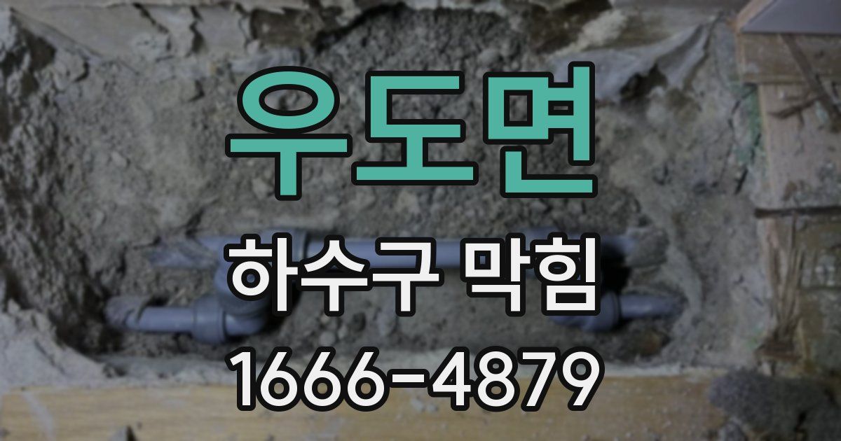 우도면 하수구 막힘
