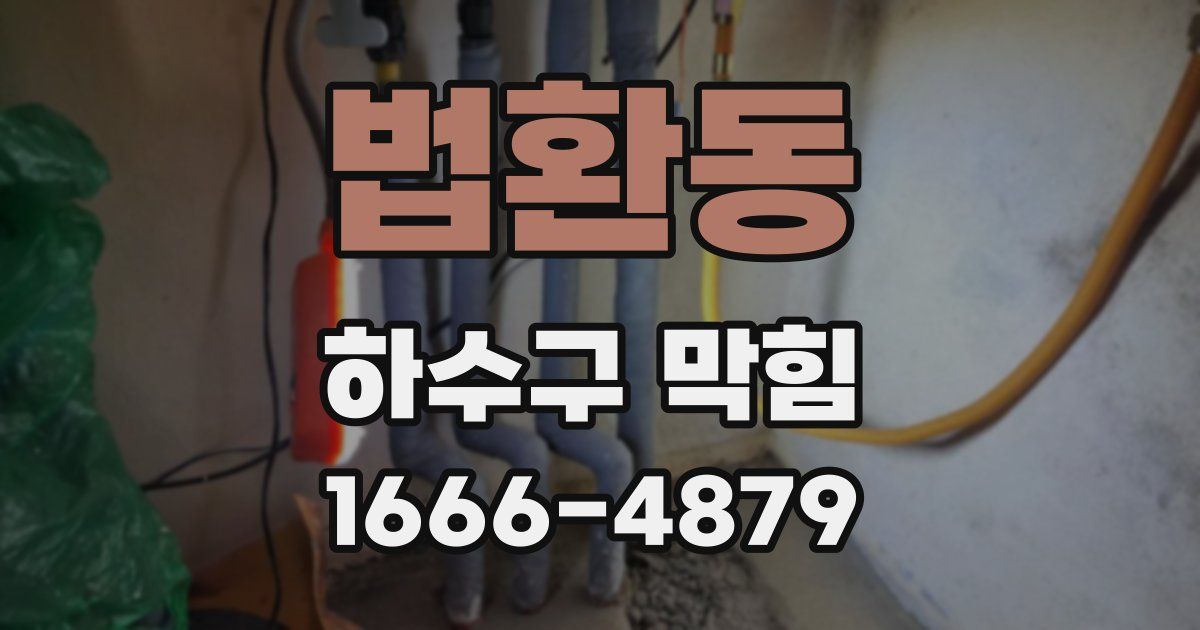 법환동 하수구 막힘