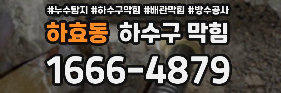 하효동 하수구 막힘