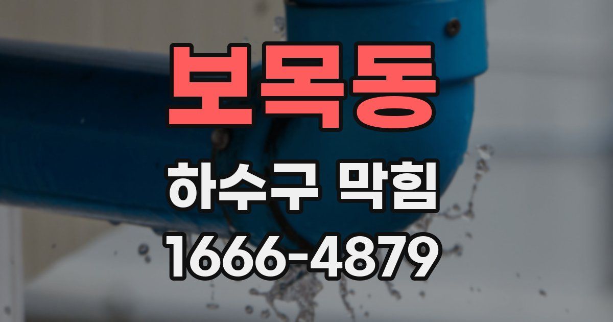 보목동 하수구 막힘